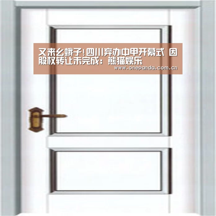 又来幺蛾子!四川弃办中甲开幕式 因股权转让未完成:熊猫娱乐(图3) 熊猫体育app